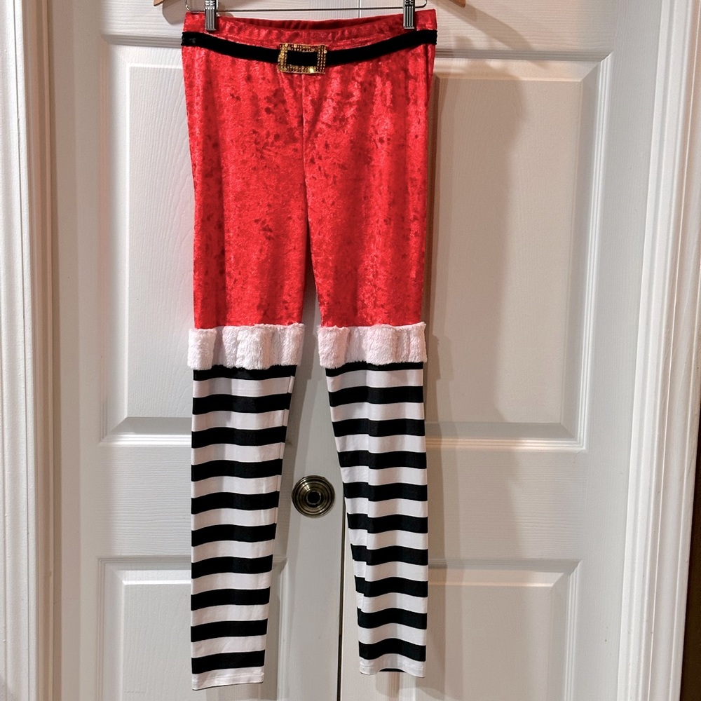 Velvet Santa Pants / Leggings